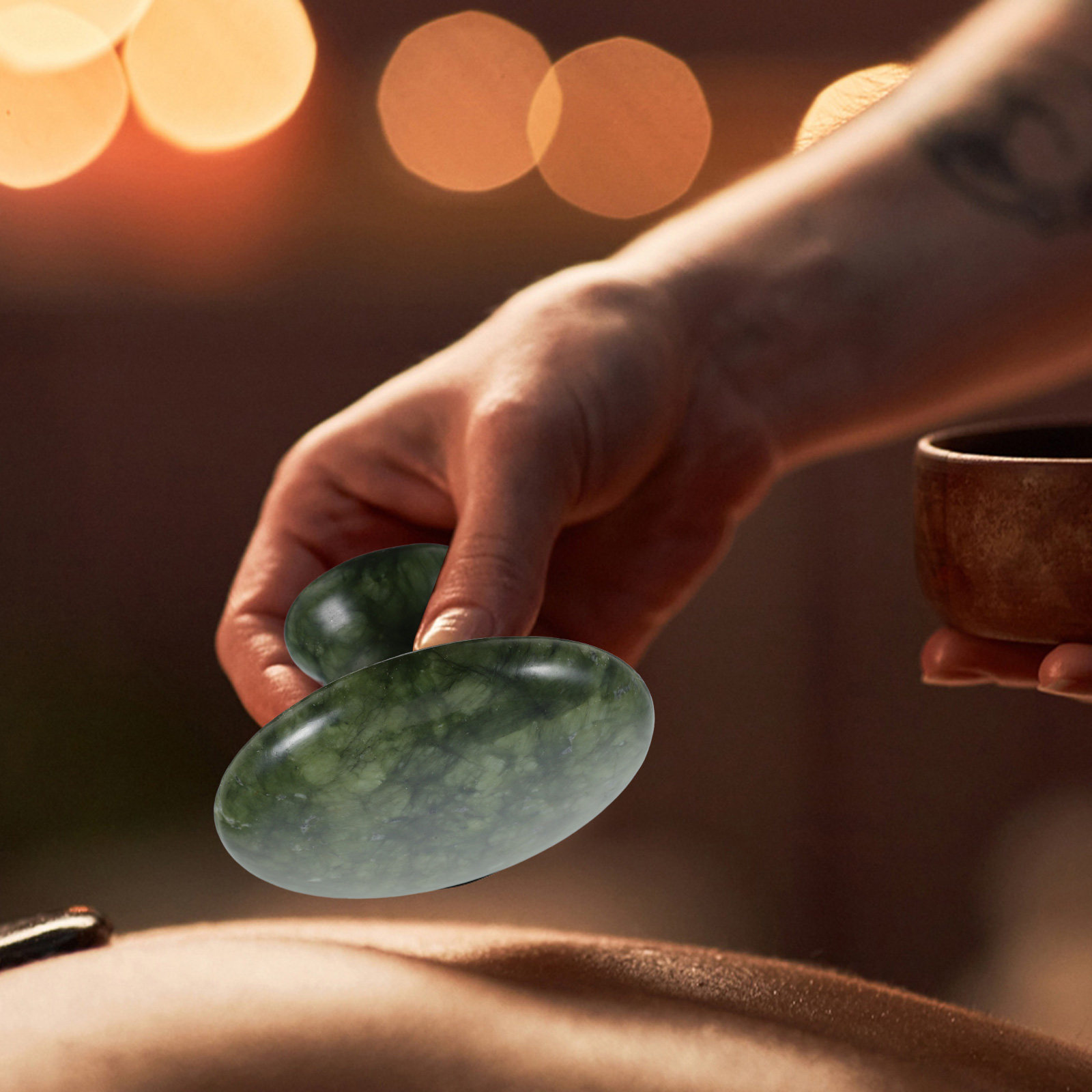 Relax - Spa & Wellness - Mushroom Gua Sha Massage Stone Jade