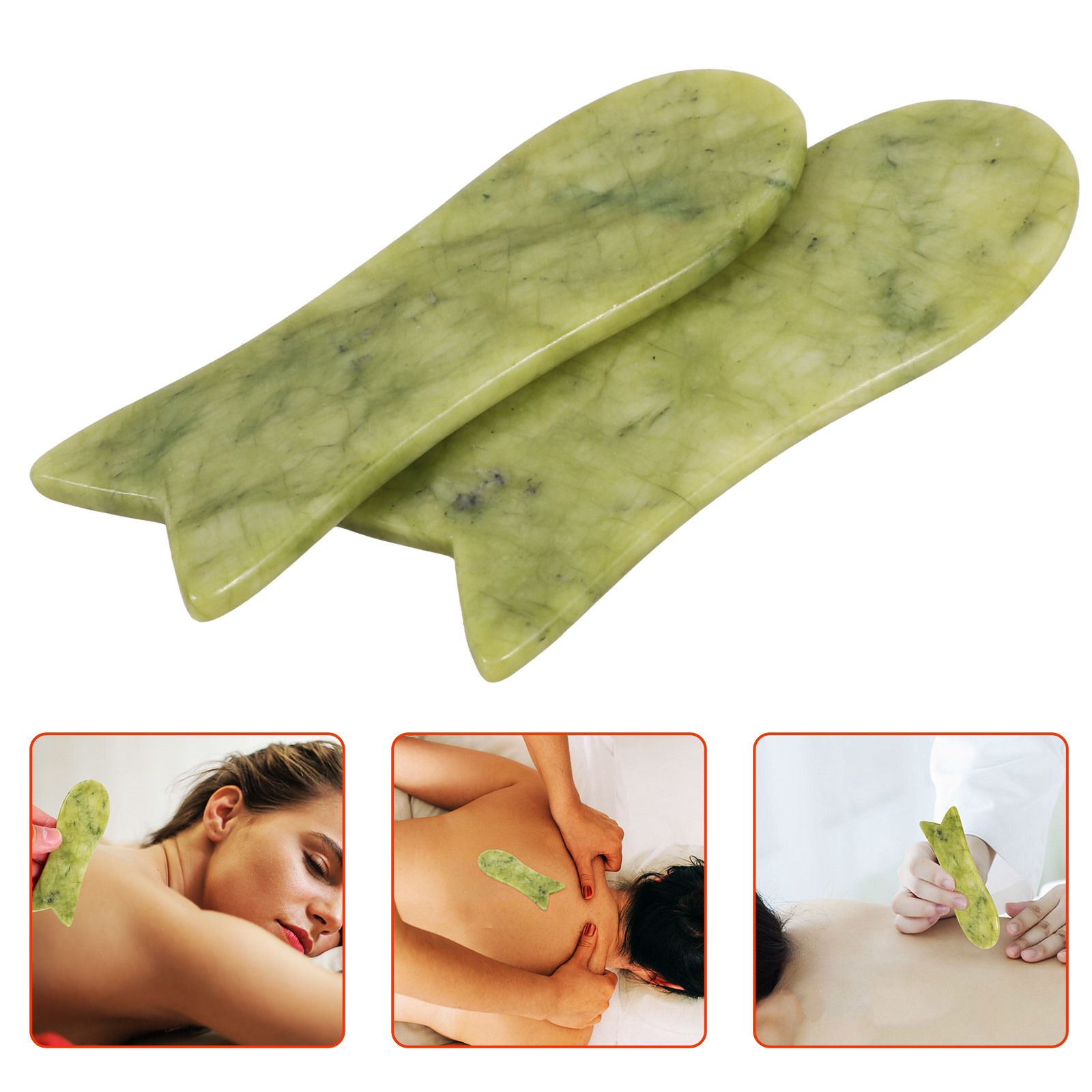 2Pcs Natural Jade Gua Sha Scra - Relax - Spa & Wellness recension och pris