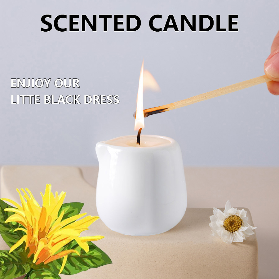 Ceramic Massage Oil Candle Lit - Massage Candle Melting recension och pris