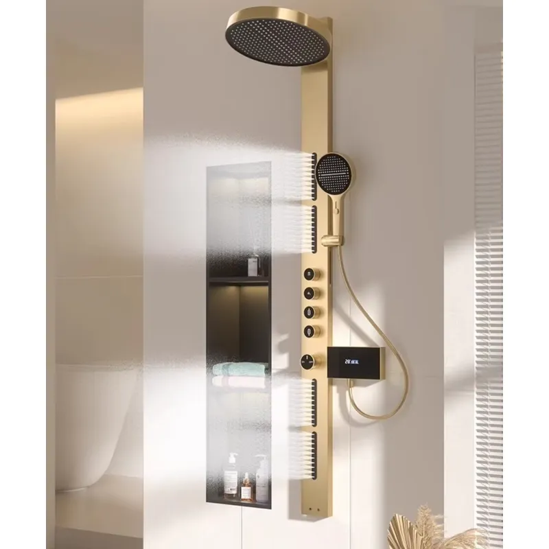 Brass Rainfall Shower Panel Se - Spa & Wellness Earth City Москва Шелепиха recension och pris